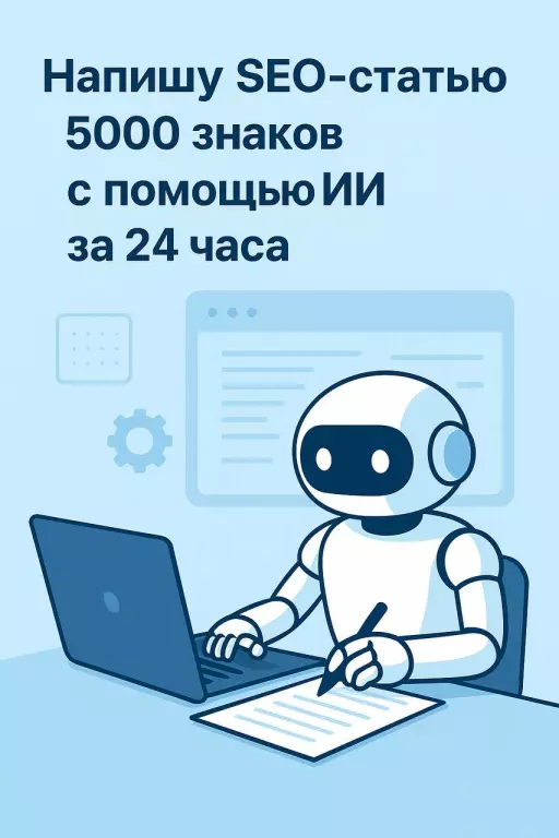 Напишу SEO-статью 5000 знаков с помощью ИИ за 24 часа
